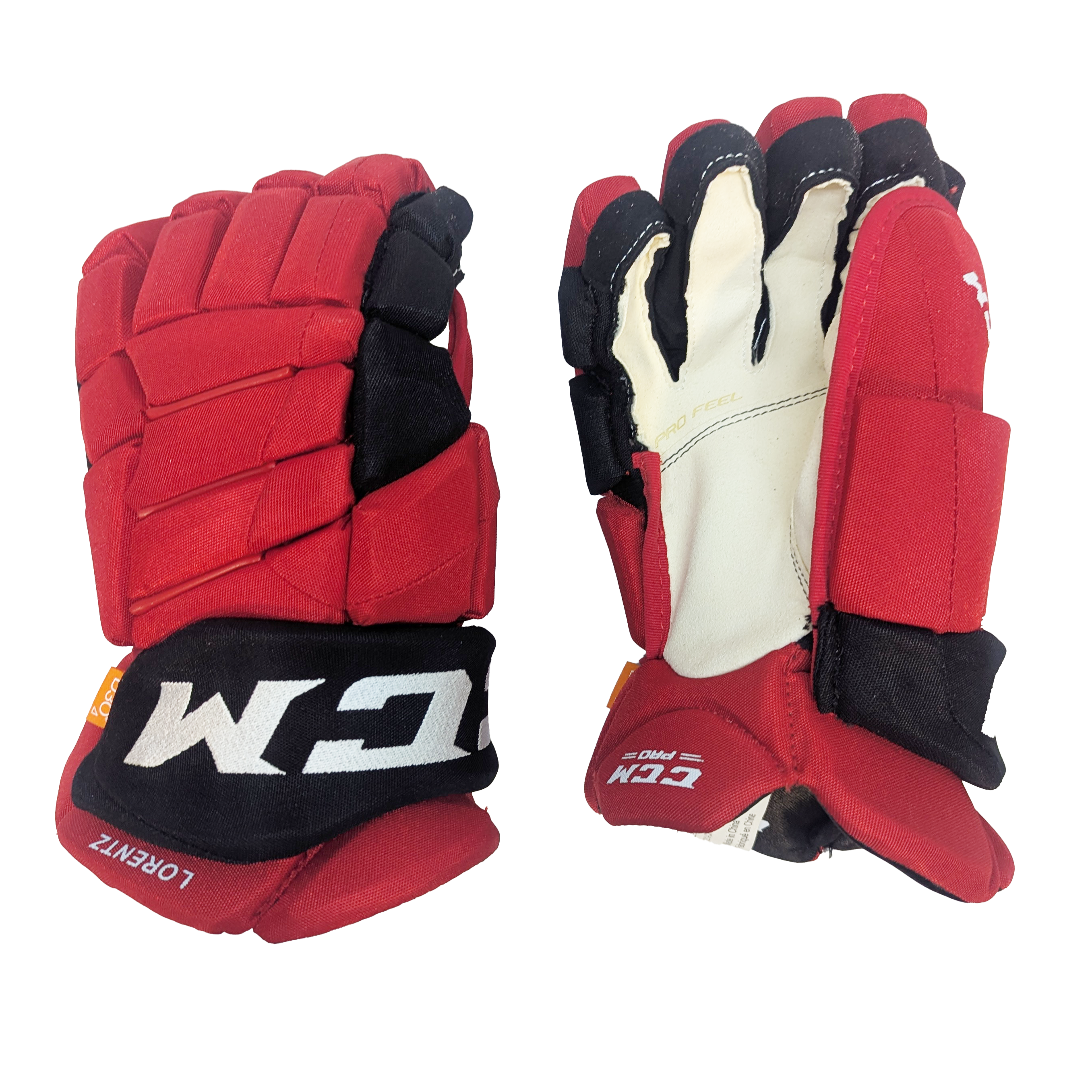 CCM HGJS - Gant NHL Pro Stock - Steven Lorentz (Rouge/Noir)